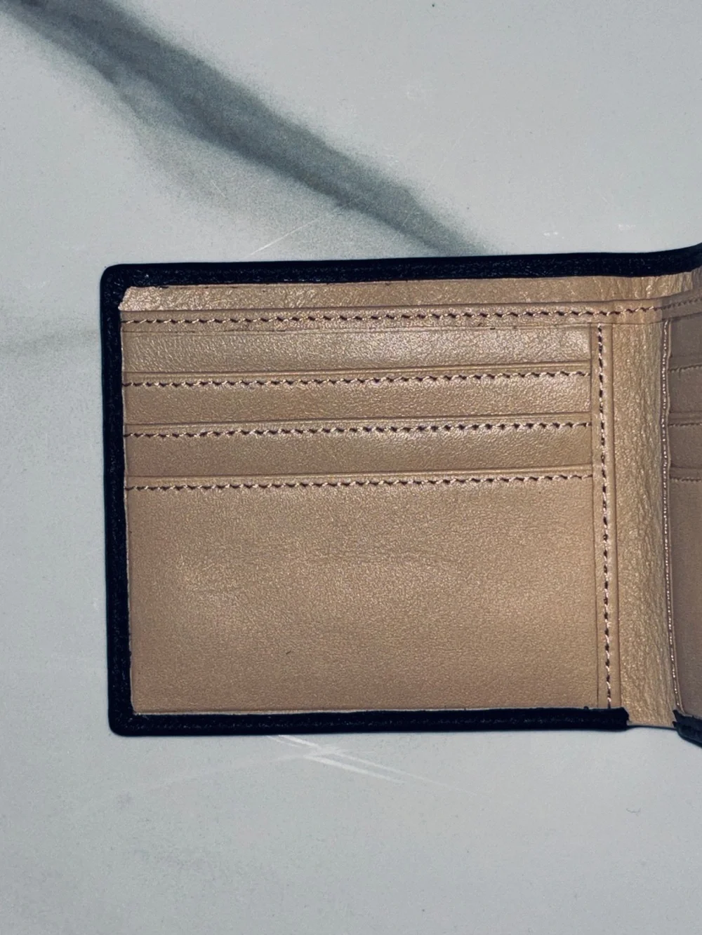 Bolzano Genuine Leather Bifold Wallet Black Tan NWT Boxed Men’s Luxur